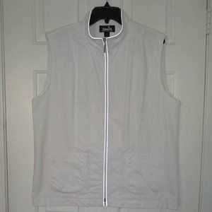 Ashworth Weather Systems Womens White Full Zip Mesh Lined Golf Wind Vest - XL